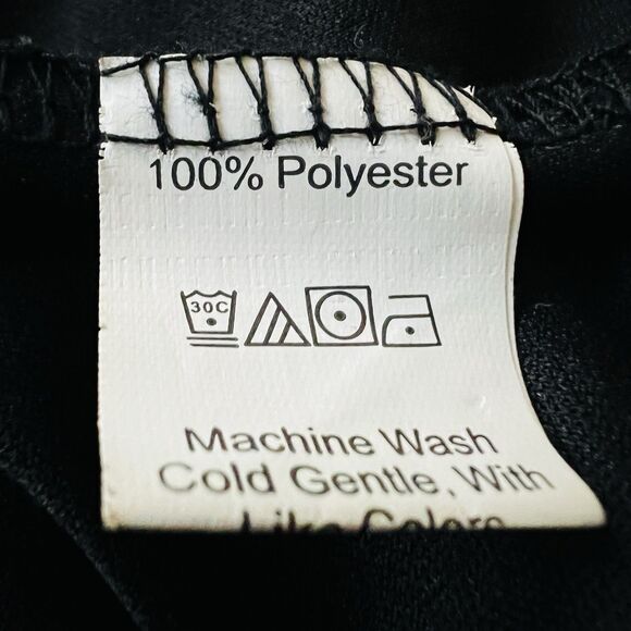 SheIn Curve Long Black Chiffon Ruffle Goth Morticia Addams Gothic Dress Plus 1XL - Picture 8 of 8